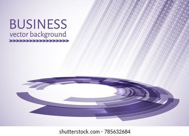 Ultra violet circle business background. Technology concept. Easy to edit design template for your projects. Vector illustration.