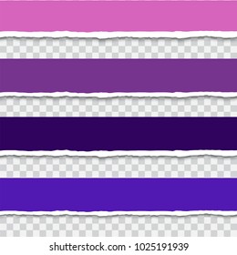 Ultra violet color. Torn paper background with space for text