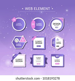 Ultra Violet color type design elements
