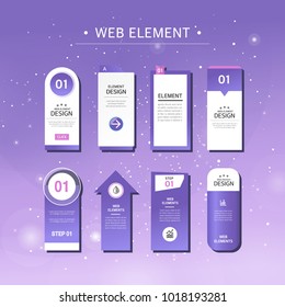 Ultra Violet color type design elements