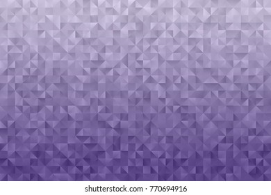 Ultra Violet Geometric Low Poly Vector Background. Purple Metallic Gradient Faceted Triangle Pattern. 2018 Color of the Year. Horizontally Repeating Seamless Print.