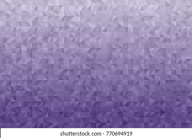 Ultra Violet Geometric Low Poly Vector Background. Purple Metallic Gradient Faceted Triangle Pattern. 2018 Color of the Year. Horizontally Repeating Seamless Print.