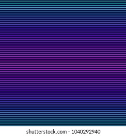Ultra violet gradient striped abstract retro background. Simple pinstripes vector seamless repeat texture. Thin colorful stripes pattern. Straight lines on dark backdrop. Narrow bars, streaks template