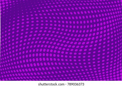 Ultra violet halftone background. Digital gradient. Dotted wavy pattern with circles, dots, point large scale. Design element for web banners, posters, cards, wallpapers, sites, panels. 