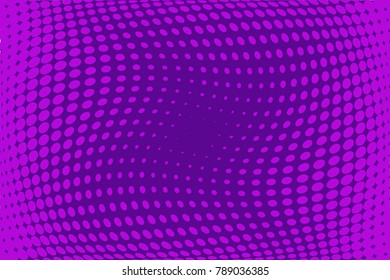 Ultra violet halftone background. Digital gradient. Dotted wavy pattern with circles, dots, point large scale. Design element for web banners, posters, cards, wallpapers, sites, panels. 