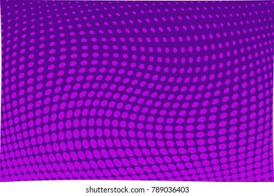 Ultra violet halftone background. Digital gradient. Dotted wavy pattern with circles, dots, point large scale. Design element for web banners, posters, cards, wallpapers, sites, panels. 