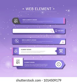 Ultra Violet PANTONE color type design elements