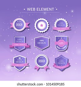 Ultra Violet PANTONE color type design elements