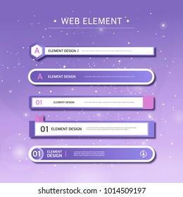 Ultra Violet PANTONE color type design elements