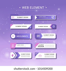 Ultra Violet PANTONE color type design elements