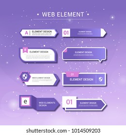 Ultra Violet PANTONE color type design elements