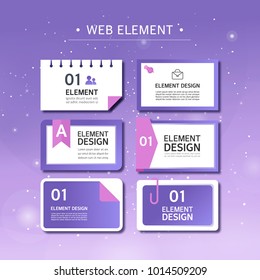 Ultra Violet PANTONE color type design elements