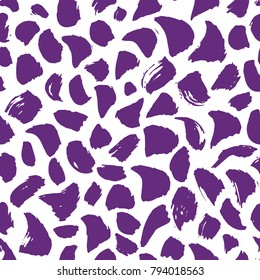 Ultra violet. Pattern drawn in violet ink. Abstract brush strokes. Simple minimalist design. 