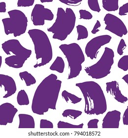Ultra violet. Pattern drawn in violet ink. Abstract brush strokes. Simple minimalist design. 