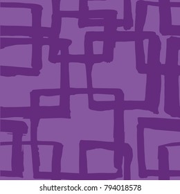 Ultra violet. Pattern drawn in violet ink. Abstract brush strokes. Simple minimalist design. 