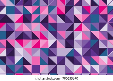 Ultra violet polygonal abstract background. Low poly crystal pattern. Design with triangle shapes. Pattern suitable for backgrounds, Wallpaper, screen savers, covers, print, business cards, posters