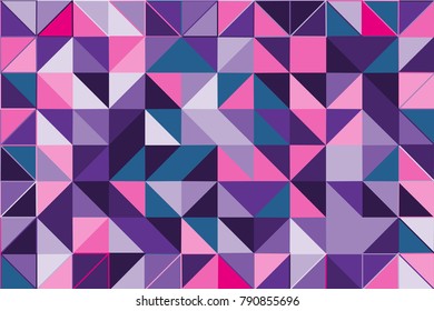 Ultra violet polygonal abstract background. Low poly crystal pattern. Design with triangle shapes. Pattern suitable for backgrounds, Wallpaper, screen savers, covers, print, business cards, posters