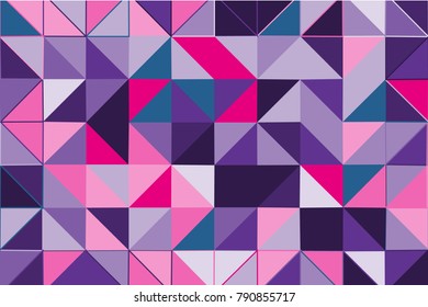 Ultra violet polygonal abstract background. Low poly crystal pattern. Design with triangle shapes. Pattern suitable for backgrounds, Wallpaper, screen savers, covers, print, business cards, posters