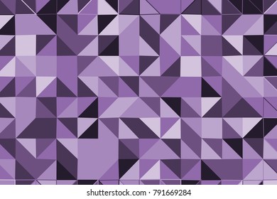 Ultra violet polygonal abstract background. Low poly crystal pattern. Design with triangle shapes. Pattern suitable for backgrounds, Wallpaper, screen savers, covers, print, business cards, posters