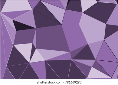 Ultra violet polygonal abstract background. Low poly crystal pattern. Design with triangle shapes. Pattern suitable for backgrounds, Wallpaper, screen savers, covers, print, business cards, posters