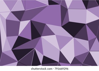 Ultra violet polygonal abstract background. Low poly crystal pattern. Design with triangle shapes. Pattern suitable for backgrounds, Wallpaper, screen savers, covers, print, business cards, posters