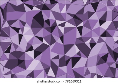 Ultra violet polygonal abstract background. Low poly crystal pattern. Design with triangle shapes. Pattern suitable for backgrounds, Wallpaper, screen savers, covers, print, business cards, posters