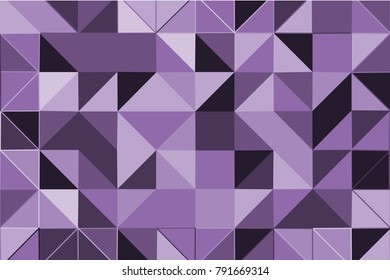 Ultra violet polygonal abstract background. Low poly crystal pattern. Design with triangle shapes. Pattern suitable for backgrounds, Wallpaper, screen savers, covers, print, business cards, posters