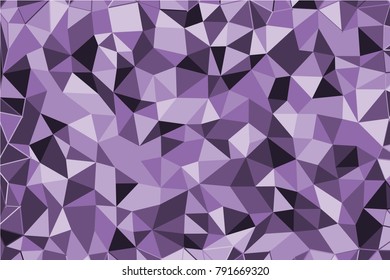 Ultra violet polygonal abstract background. Low poly crystal pattern. Design with triangle shapes. Pattern suitable for backgrounds, Wallpaper, screen savers, covers, print, business cards, posters