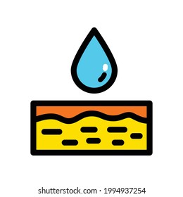 Ultra violet protection skin symbol. SPF color icon. Sun ray sign in simple style. Thin flat icon on white background. Vector illustration.
