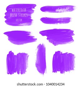 Ultra violet, purple, lilac grunge marble watercolor dry brush strokes texture hand paint on white background. Abstract acrylic pours, fluid art with stains, splashes. Oil frame, place for text, logo.