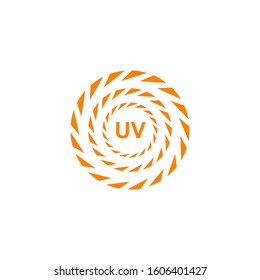 Ultra violet ray protection inspiration emblem logo design vector illustration template