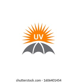 Ultra violet ray protection inspiration emblem logo design vector illustration template
