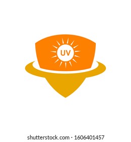 Ultra violet ray protection inspiration emblem logo design vector illustration template