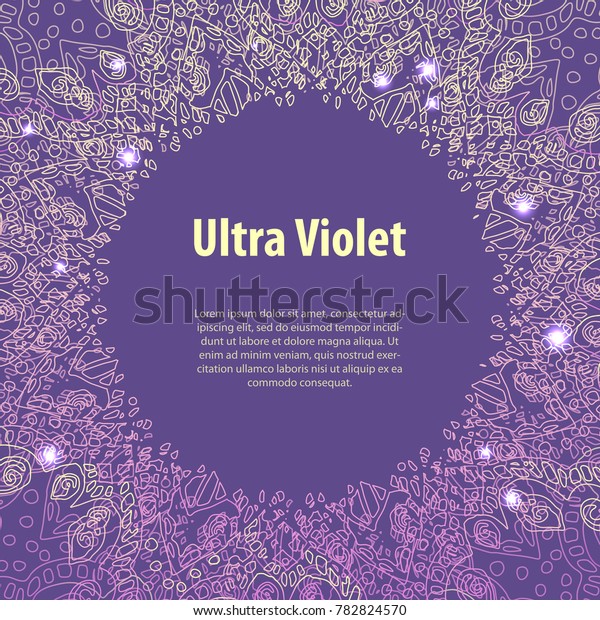 Ultra Violet Round Shaped Ornate Background Stock Vector Royalty Free Shutterstock