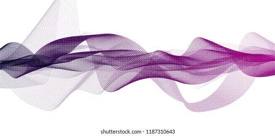 Ultra Violet Sound Wave Background,technology and earthquake wave diagram concept,design for music studio and science,Vector Illustration.