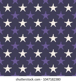 Ultra violet starfish seamless pattern. Vector illustration