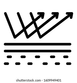 Ultra violet sun protection icon. Outline ultra violet sun protection vector icon for web design isolated on white background