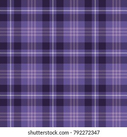 Ultra Violet Tartan Seamless Pattern Background. Violet Light and Dark Color  Plaid.  Flannel Shirt Patterns. Trendy Tiles Vector Illustration for Wallpapers. Color of the Year 2018.