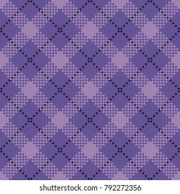 Ultra Violet Tartan Seamless Pattern Background. Violet Light and Dark Color  Plaid.  Flannel Shirt Patterns. Trendy Tiles Vector Illustration for Wallpapers. Color of the Year 2018.