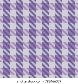 Ultra Violet Tartan Seamless Pattern Background. Violet Light and Dark Color  Plaid.  Flannel Shirt Patterns. Trendy Tiles Vector Illustration for Wallpapers. Color of the Year 2018.