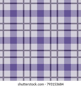 Ultra Violet Tartan Seamless Pattern Background. Violet Light and Dark Color  Plaid.  Flannel Shirt Patterns. Trendy Tiles Vector Illustration for Wallpapers. Color of the Year 2018.
