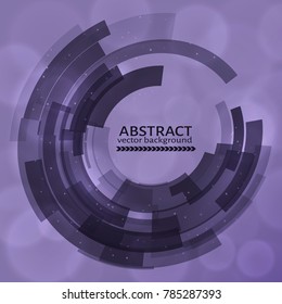Ultra violet technology abstract circle background. Easy to edit design template for your business projects. Vector illustration.