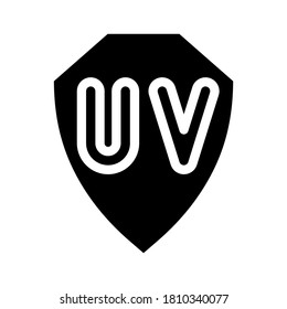 ultra violet uv protection glyph icon vector. ultra violet uv protection sign. isolated contour symbol black illustration