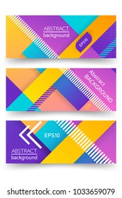 Ultra violet vector abstract banner with linear design background and diagonal stripe. Concept art. Halftone design template for poster, banner, flayer, greeting, brochure, buissiness card.