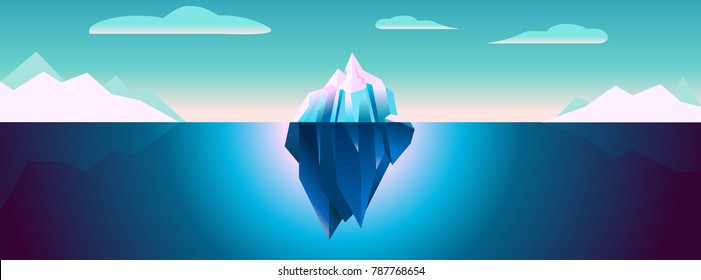 Ultra Violet Vector Iceberg Background