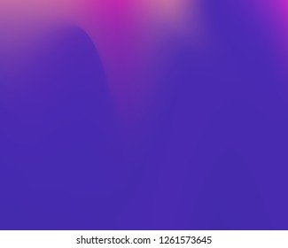 Ultra Violet Wavy Banner Template. Original Vector Design. Lilac Smooth Gradient Background. Ultraviolet Dynamic Liquid Waved Vector Backdrop. Neon Light Gradient Illustration. Polar Light Effect.