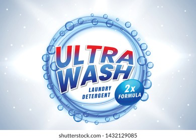 Ultra Wash Detergent Packaging Concept Template