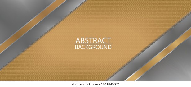 ultra wide silver and gold abstract background