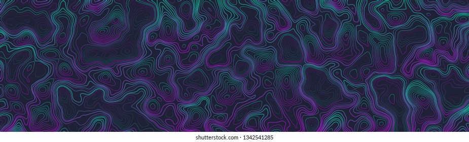 Ultra Wide Wallpaper Abstract Topographic Contour Map Psychedelic Vector Background