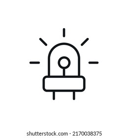 Ultrabright diodes linear icon. Thin line customizable illustration. Contour symbol. Vector isolated outline drawing. Editable stroke